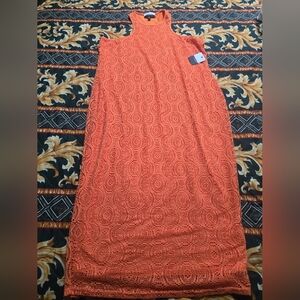 Eloquii Vibrant Orange Lace Maxi Dress